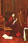 Jules Adolphe Goupil Canvas Paintings - L'Artiste Dans L'Atelier